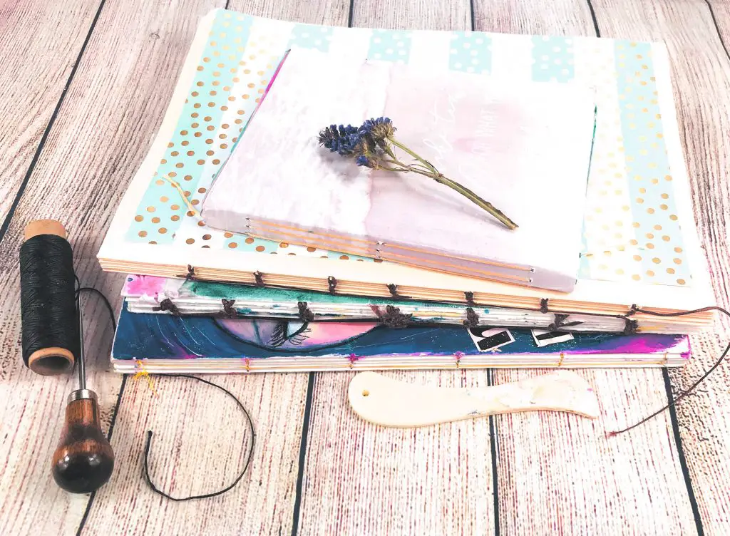 Hand sewn handmade art journal