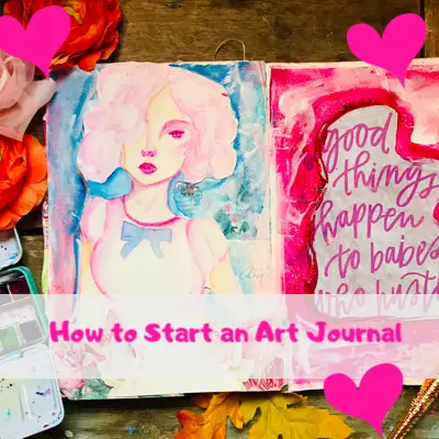 Art Journal Supplies List for art journaling - Pink Spark Studio