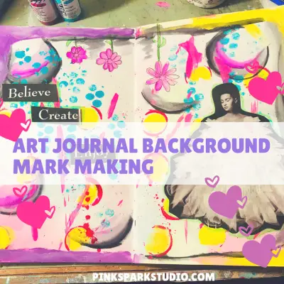 Art journal background mark making