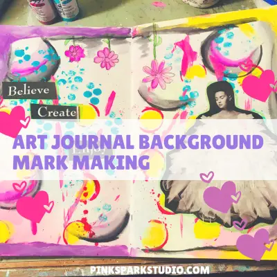 Art Journal Background Mark Making