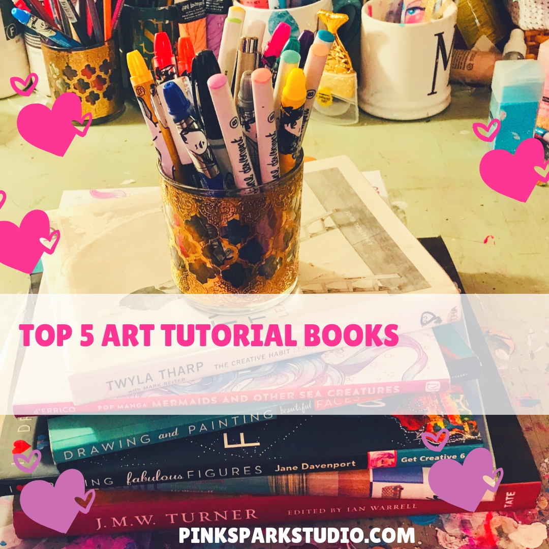 Top 5 Art Books Mixed Media Tutorials and art book must haves Pink