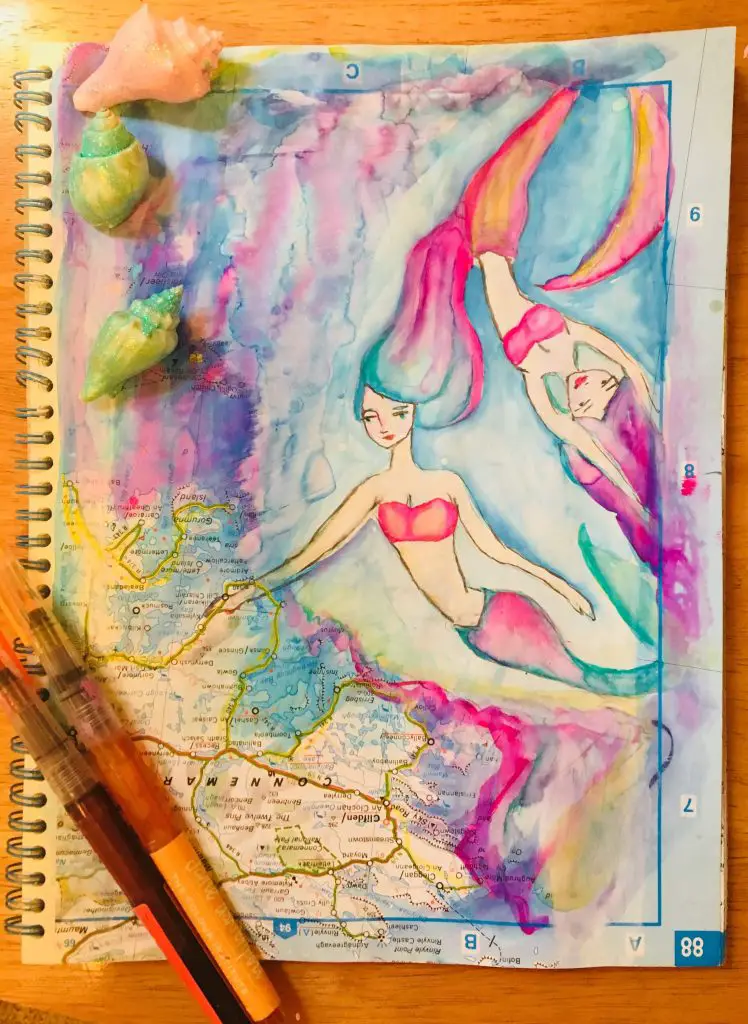 Oceans of color in altered atlas