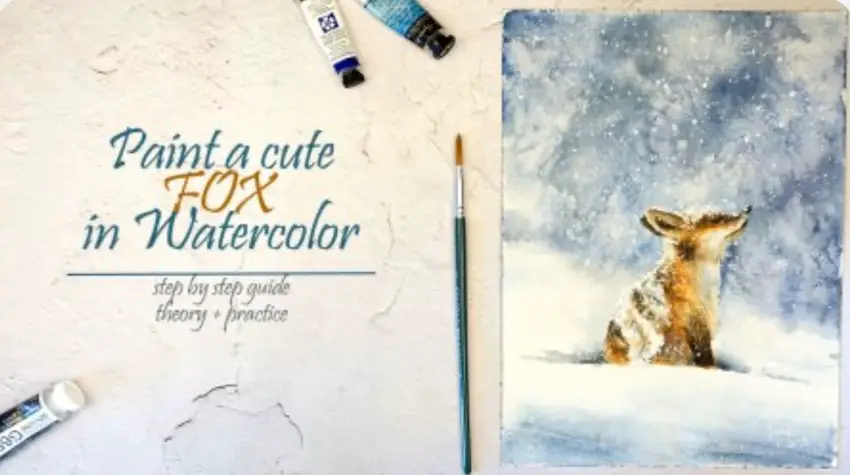 Watercolor fox class