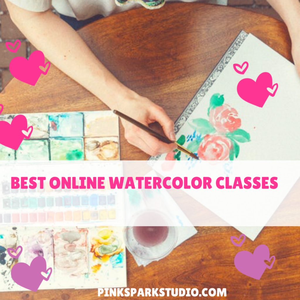Best Online Watercolor Classes Pink Spark Studio