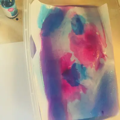 mermaid paper dyed 