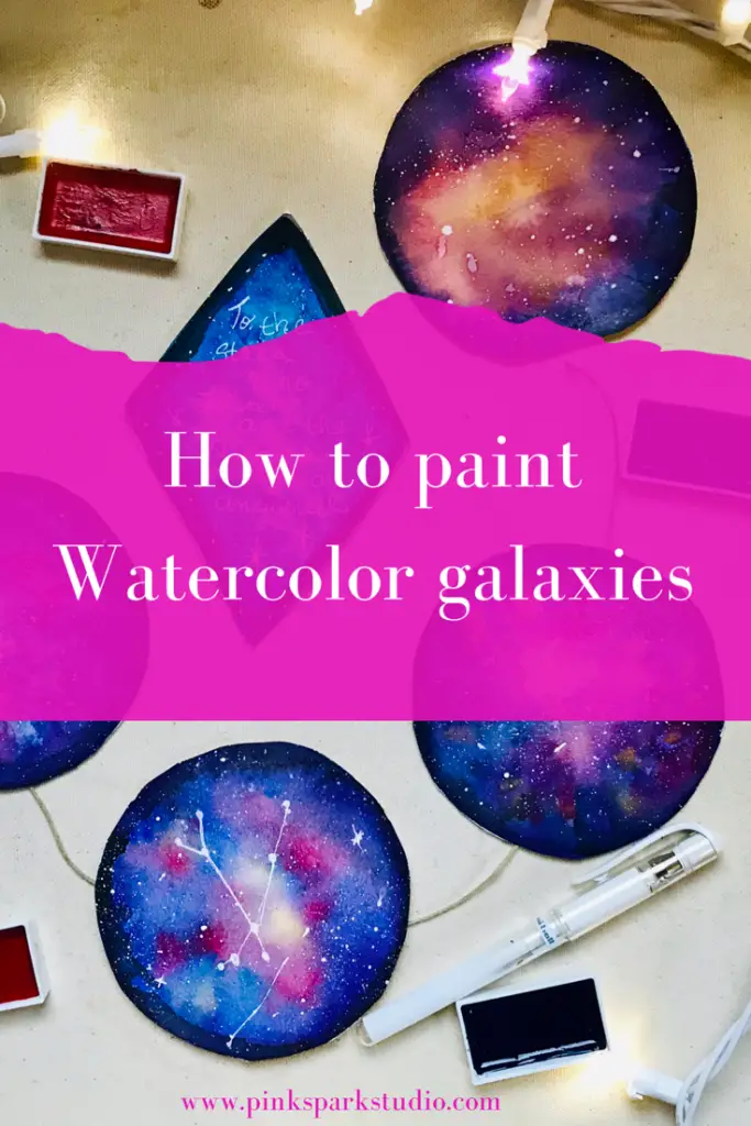 How to paint a watercolor galaxy 