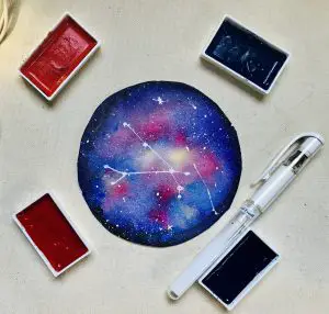 Watercolor constellation 