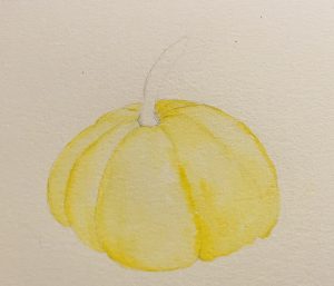 Watercolor pumpkin illustration 