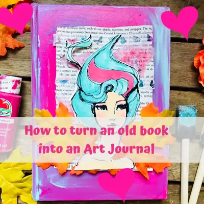 art journal in an old book