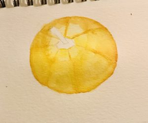 Watercolor pumpkin example 