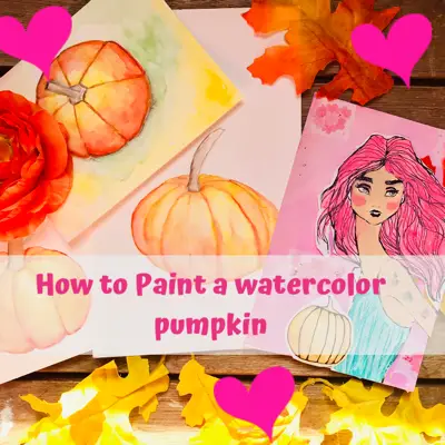 watercolor pumpkin tutorial