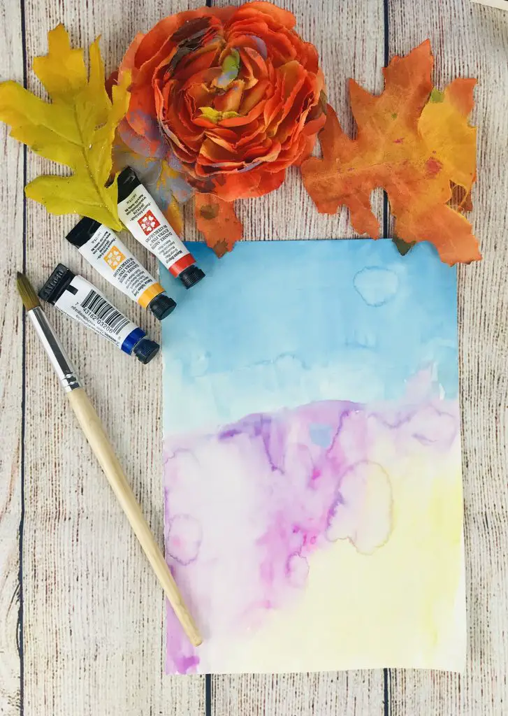 Watercolor DIY collage paper