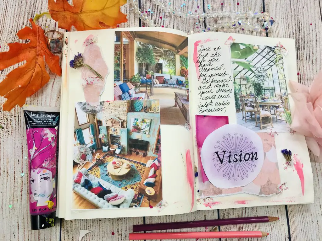 How to create a vision board in your art journal 