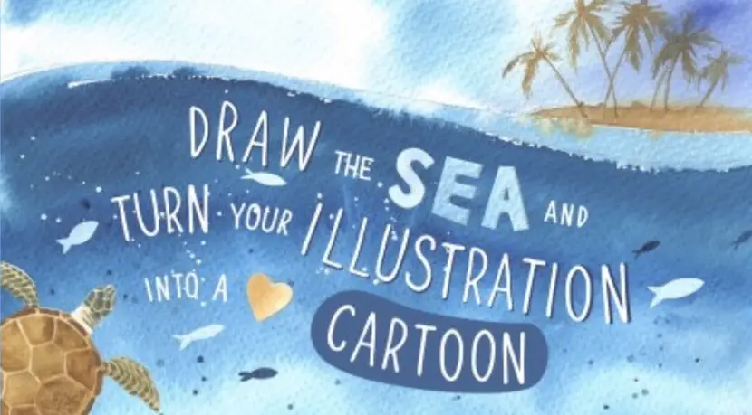 Draw the sea watercolor illustration class