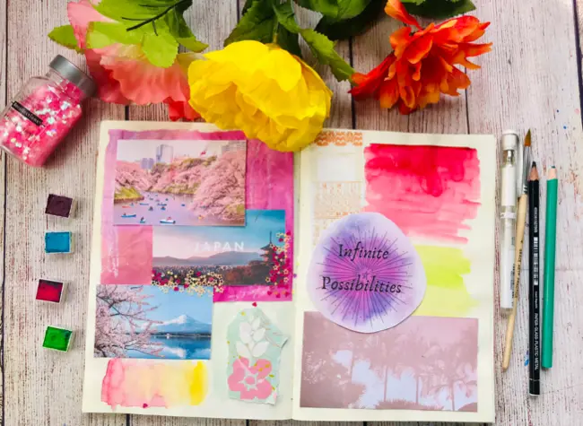 Vision board art journal