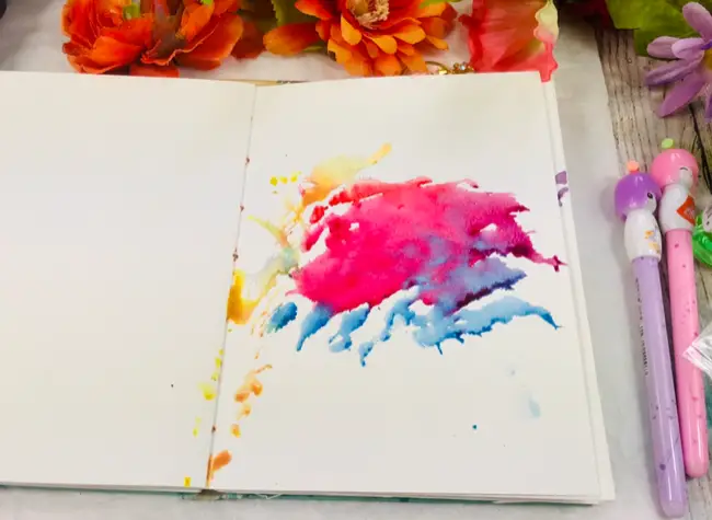 Watercolor background splatter 