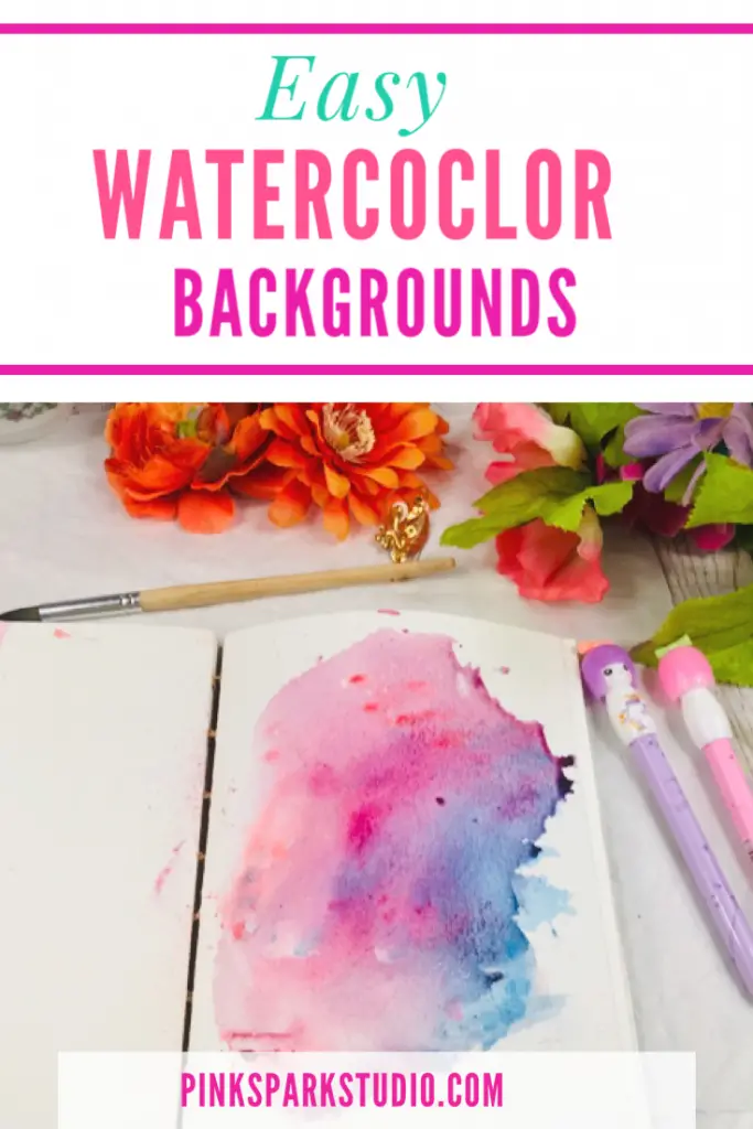 Watercolor Background Painting - Pink Spark Studio