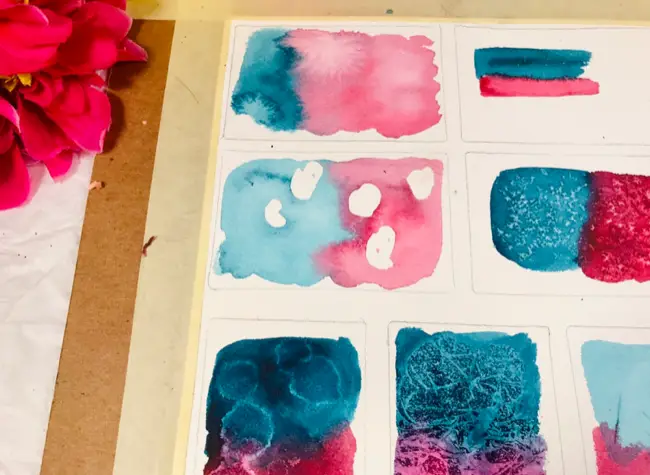 Masking fluid watercolor painting 