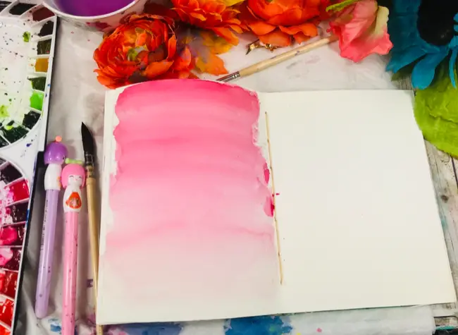 Watercolor gradient wash background