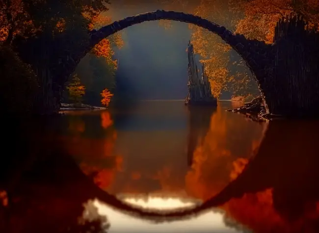 lake at a park during fall