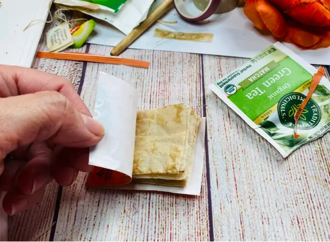 Art journal tea bag 