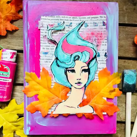 Art journal made from an old book